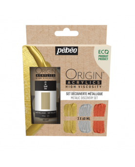 Akrilo rinkinys Origin Discovery, 3x60 ml Metallic