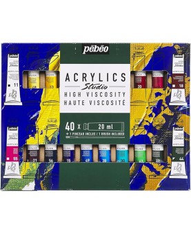 Akrilinių dažų rinkinys Pebeo Studio, 40x20 ml